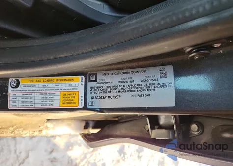 2021 Chevrolet Spark 1Lt z USA, uszkodzony, nr VIN KL8CD6SA1MC736971